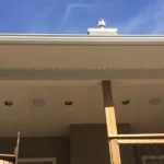 Winnipeg soffit installation covered deck recessed lighting modern renovations